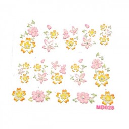3D Nail Stickers – Blumen Gelb